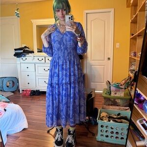 Blue Paisley Maxi Dress